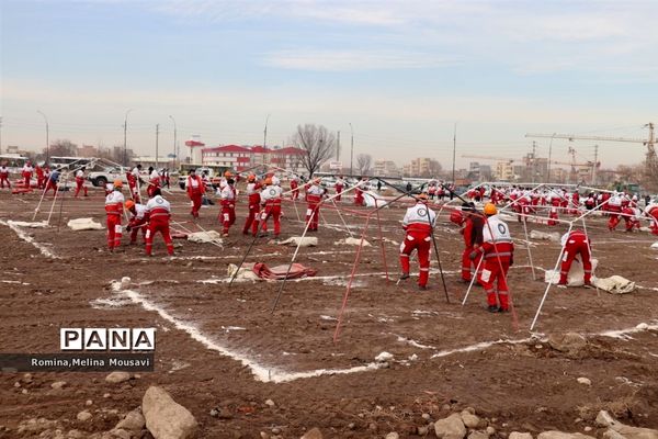 مانور زلزله، اسکان و درمان اضطراری در تبریز