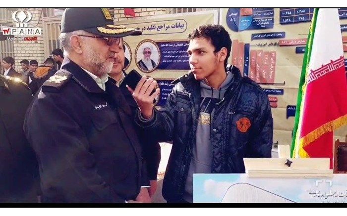 گفتگوی خبرنگار پانا با فرمانده انتظامی قم پیرامون راهپیمایی 22 بهمن/ فیلم