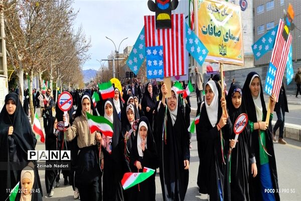 راهپیمایی یوم الله ۲۲ بهمن در شهرستان کاشمر