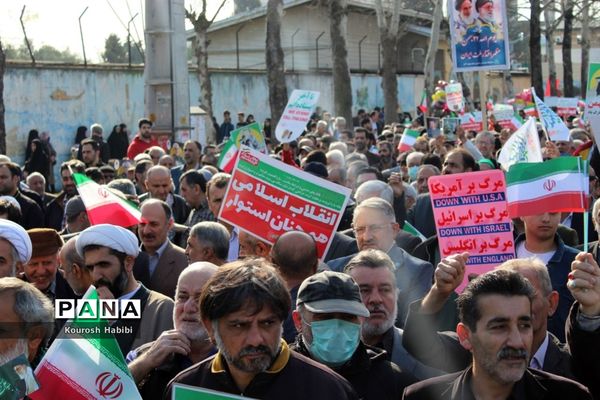 گام‌های استوار مردم آمل در چهل و پنجمین فجر انقلاب