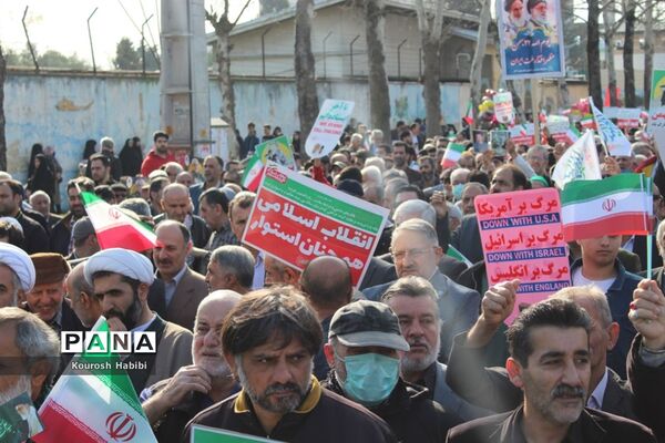 گام‌های استوار مردم آمل در چهل و پنجمین فجر انقلاب
