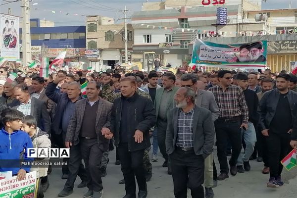 حضور حماسی و پرشور مردم شهرستان بیضا در راهپیمایی ۲۲ بهمن ماه