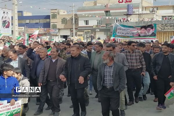 حضور حماسی و پرشور مردم شهرستان بیضا در راهپیمایی ۲۲ بهمن ماه