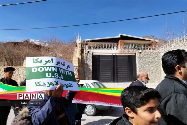 راهپیمایی 22 بهمن در روستای ده بالا تقت