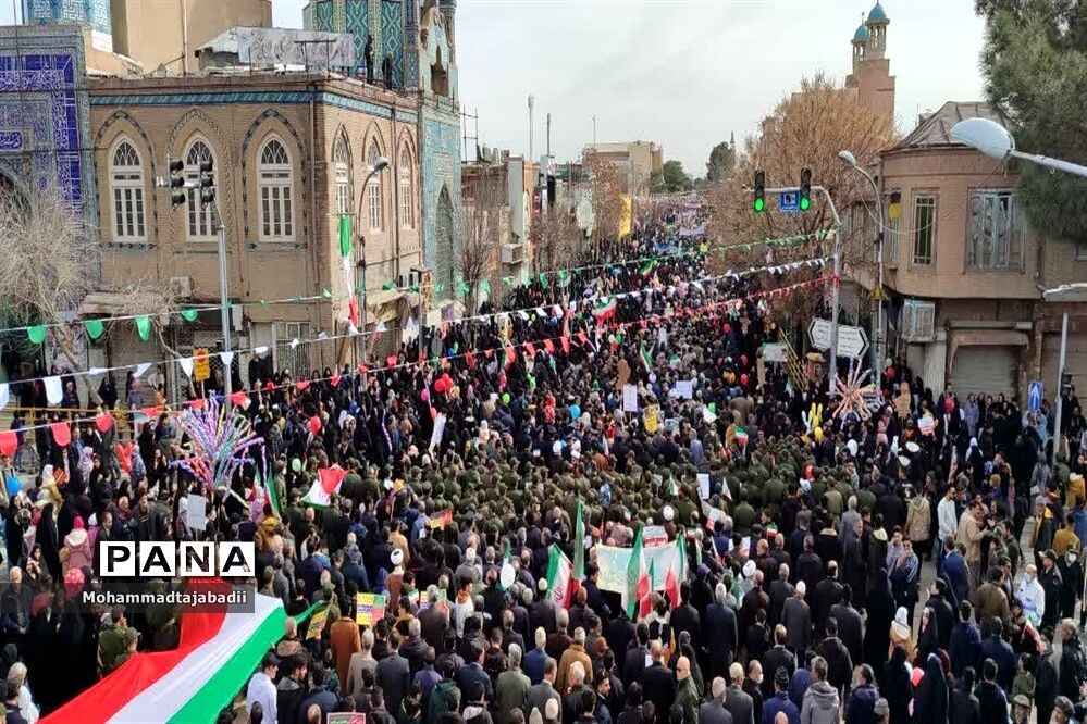 مراسم راهپیمایی یوم الله 22 بهمن در شهرستان سبزوار