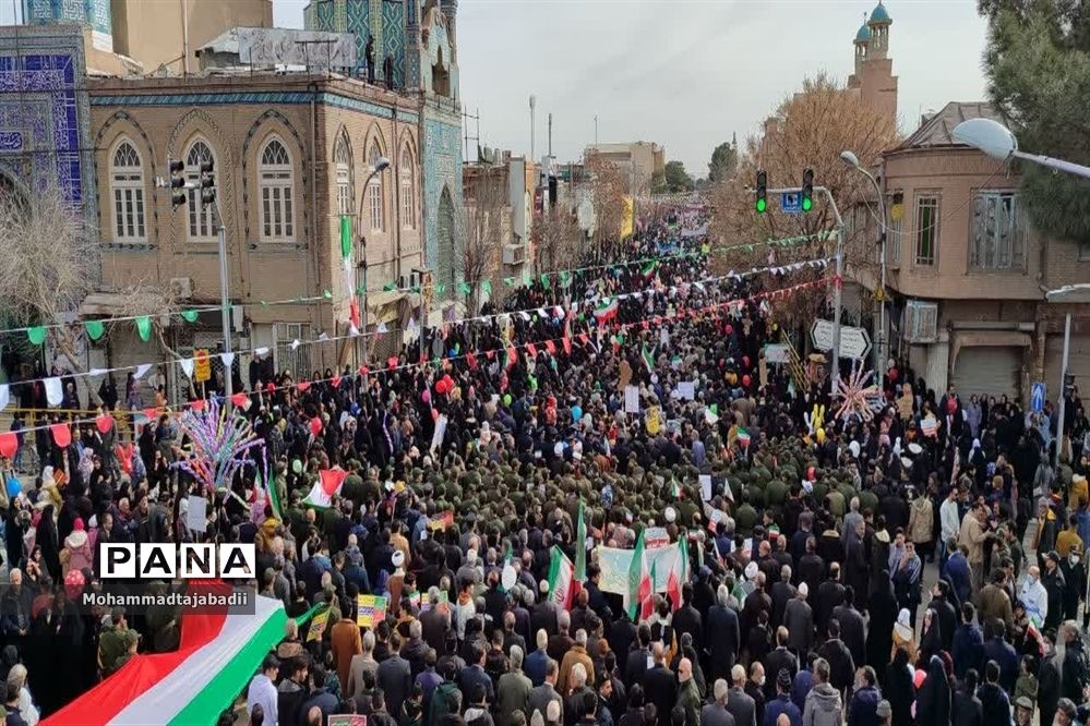 مراسم راهپیمایی یوم الله 22 بهمن در شهرستان سبزوار