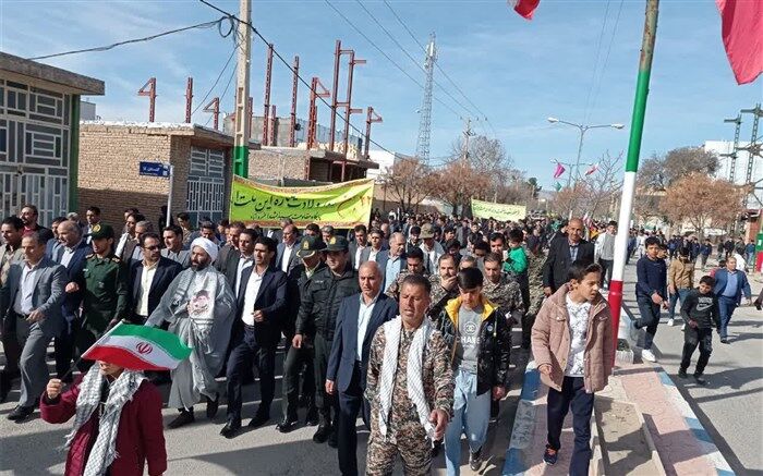 راهپیمایی  یوم‌الله ۲۲بهمن درمنطقه کوهنانی/ فیلم