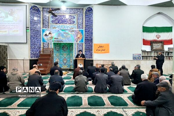 حضور مسئولان نیروی انتظامی مشهد در مسجد حضرت‌ صاحب الزمان (عج) ناحیه ۷