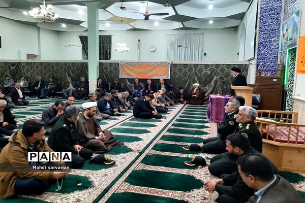 حضور مسئولان نیروی انتظامی مشهد در مسجد حضرت‌ صاحب الزمان (عج) ناحیه ۷
