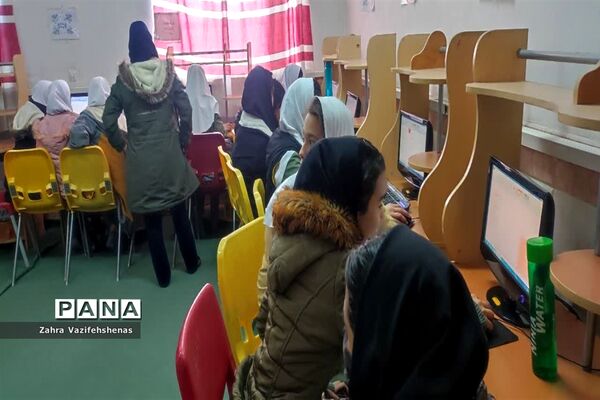 کارگاه آموزشی کار با رایانه پایه ششم مدرسه خاقانی شهرستان شیروان