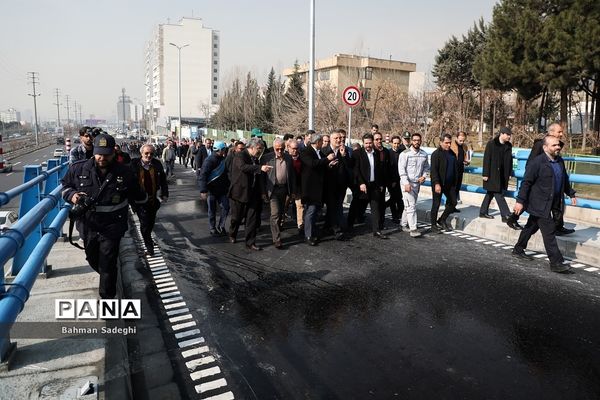 آیین بهره برداری از اولین پل مجهز به سیستم مکانیزه برف زدایی