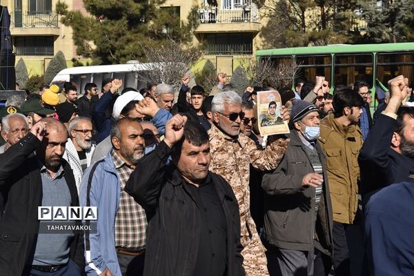 تشییع پیکر مطهر شهید مدافع حرم حسین محمدی در شهرستان پردیس