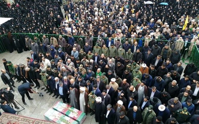 تشییع و خاکسپاری پیکرهای شهیدان «آقازاده نژاد» و «کریمی» در قم