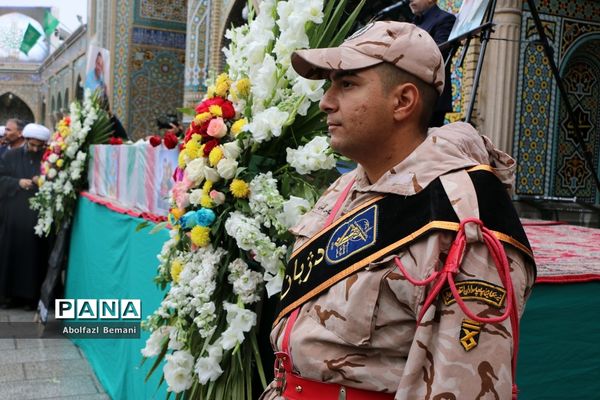 تشییع پیکر شهیدان «آقازاده نژاد» و «کریمی» در قم