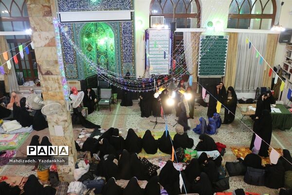 افتتاحیه مراسم معنوی اعتکاف در مسجد هجرت آموزش و پرورش ناحیه ۳ مشهد
