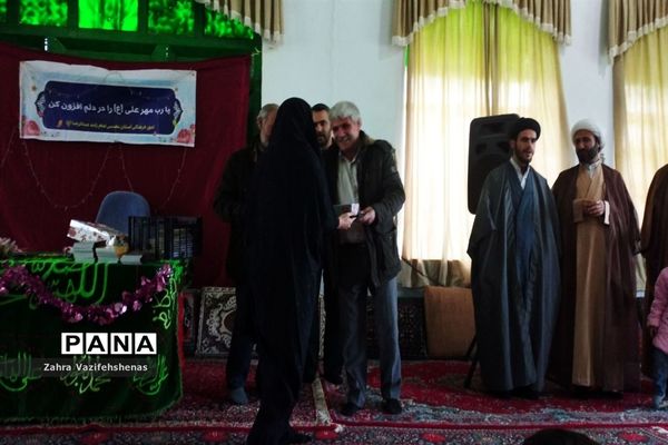 برگزاری جشن میلاد امام علی (ع) در امامزاده روستای توده شهرستان شیروان