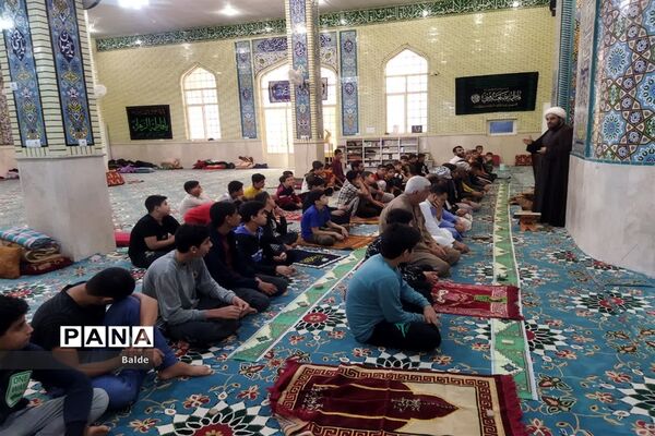 مراسم معنوی اعتکاف دانش‌آموزان پسر شادگانی
