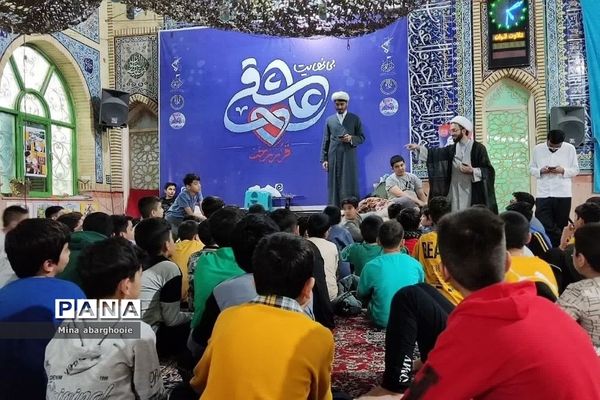 حضور دانش آموزان پسر شهرستان پیشوا در مراسم معنوی اعتکاف