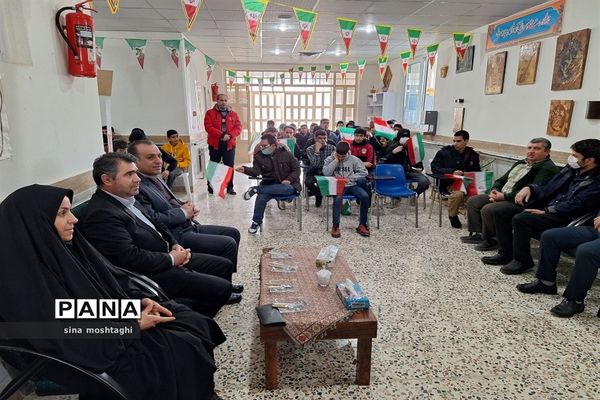 آیین نواختن زنگ انقلاب در آموزشگاه استثنایی صدرا  بجنورد