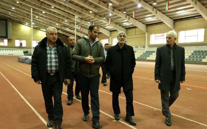 بازدید وزیر ورزش و جوانان از مراحل آماده‌سازی ورزشگاه آفتاب انقلاب