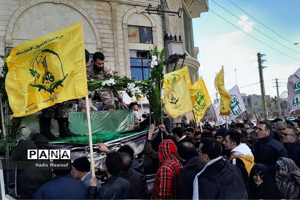 برگزاری مراسم تشییع پیکر مبارک شهید مدافع حرم در بهارستان 2