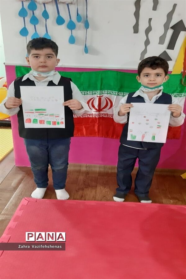 جشن انقلاب و ۲۲ بهمن در مهد کودک گل‌های هستی شهرستان شیروان