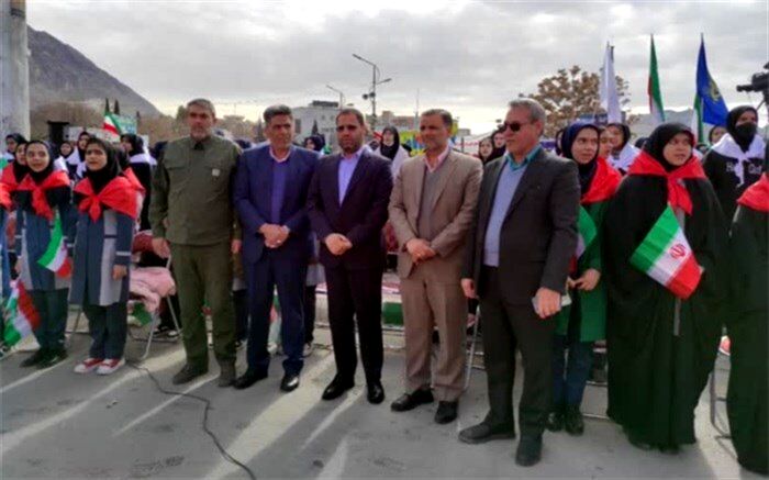 حضور وزیر آموزش و پرورش در راهپیمایی ۲۲ بهمن در خرم‌آباد