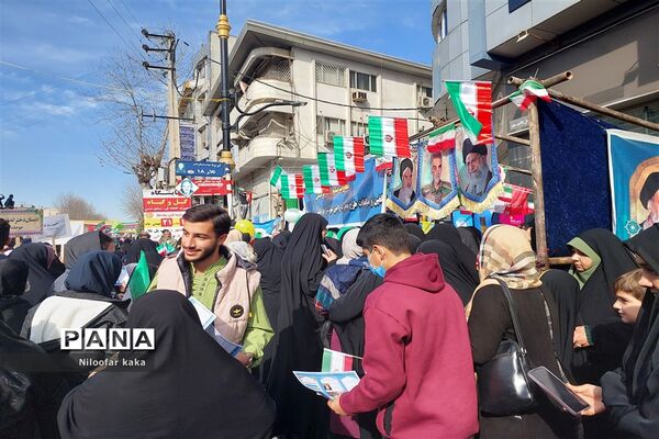 راهپیمایی ۲۲ بهمن در شهرستان قائمشهر