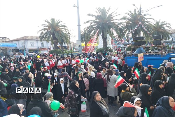 راهپیمایی ۲۲ بهمن در شهرستان قائمشهر