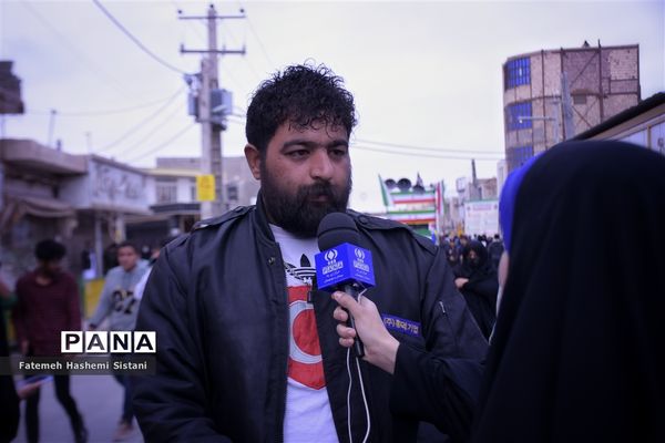 راهپیمایی ۲۲ بهمن در شهرستان زابل