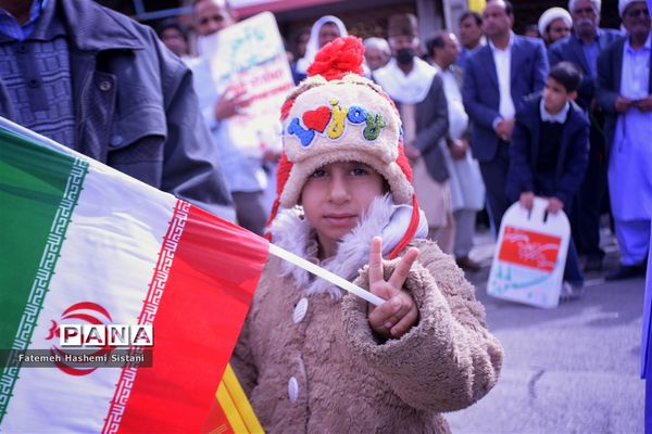 راهپیمایی ۲۲ بهمن در شهرستان زابل