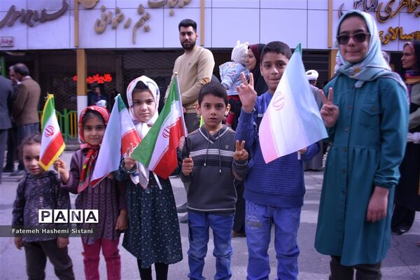 راهپیمایی ۲۲ بهمن در شهرستان زابل