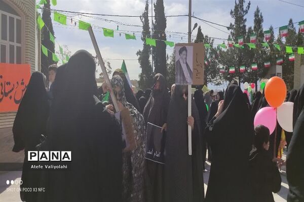 راهپیمایی یوم الله  ۲۲ بهمن در مهریز