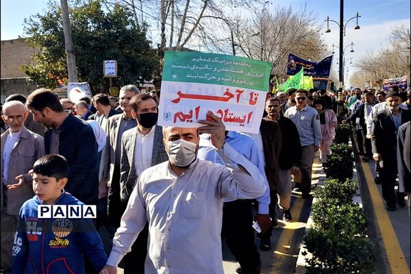 راهپیمایی بیست و دوم بهمن در شهرستان گالیکش