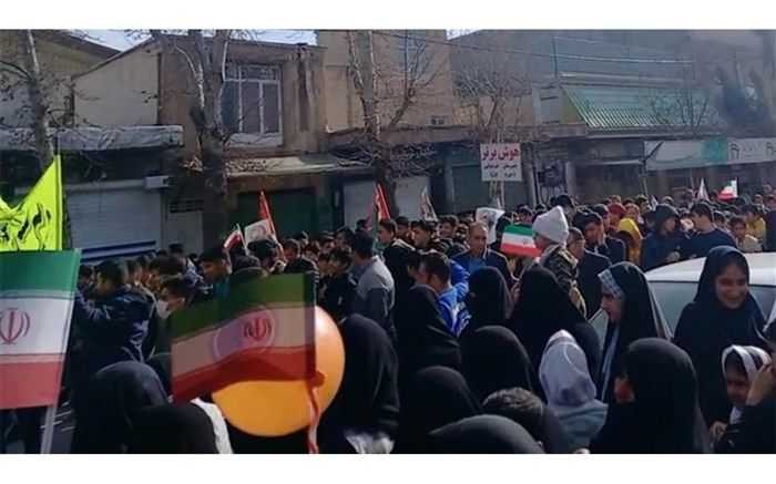 راهپیمایی یوم الله ۲۲ بهمن در شهرستان کوهدشت/ فیلم