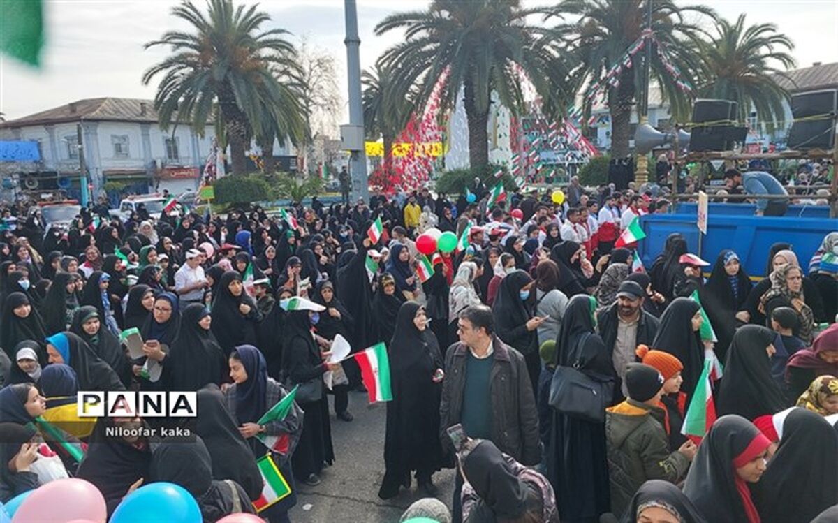 راهپیمایی چهل‌و‌پنجمین سالگرد پیروزی انقلاب اسلامی در شهرستان قائمشهر/ فیلم