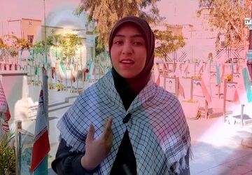 پیام فتح و پایداری خانم مجری صدا و سیما در عمل