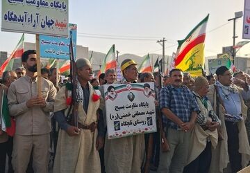 نمایش عظیم اقتدار جان‌فدایان ایران امام  رضایی در باشت