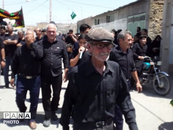 در هشتمین روز ماه محرم طنین نوای یا حسین در کوچه‌های فدافن پیچید
