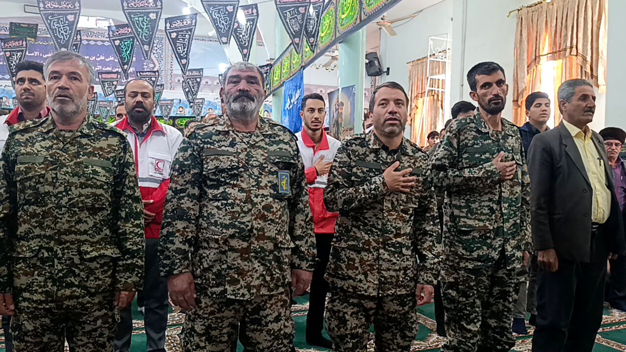 جلوه‌هایی از اقتدار بسیجیان در مسجد صاحب الزمان آشخانه 