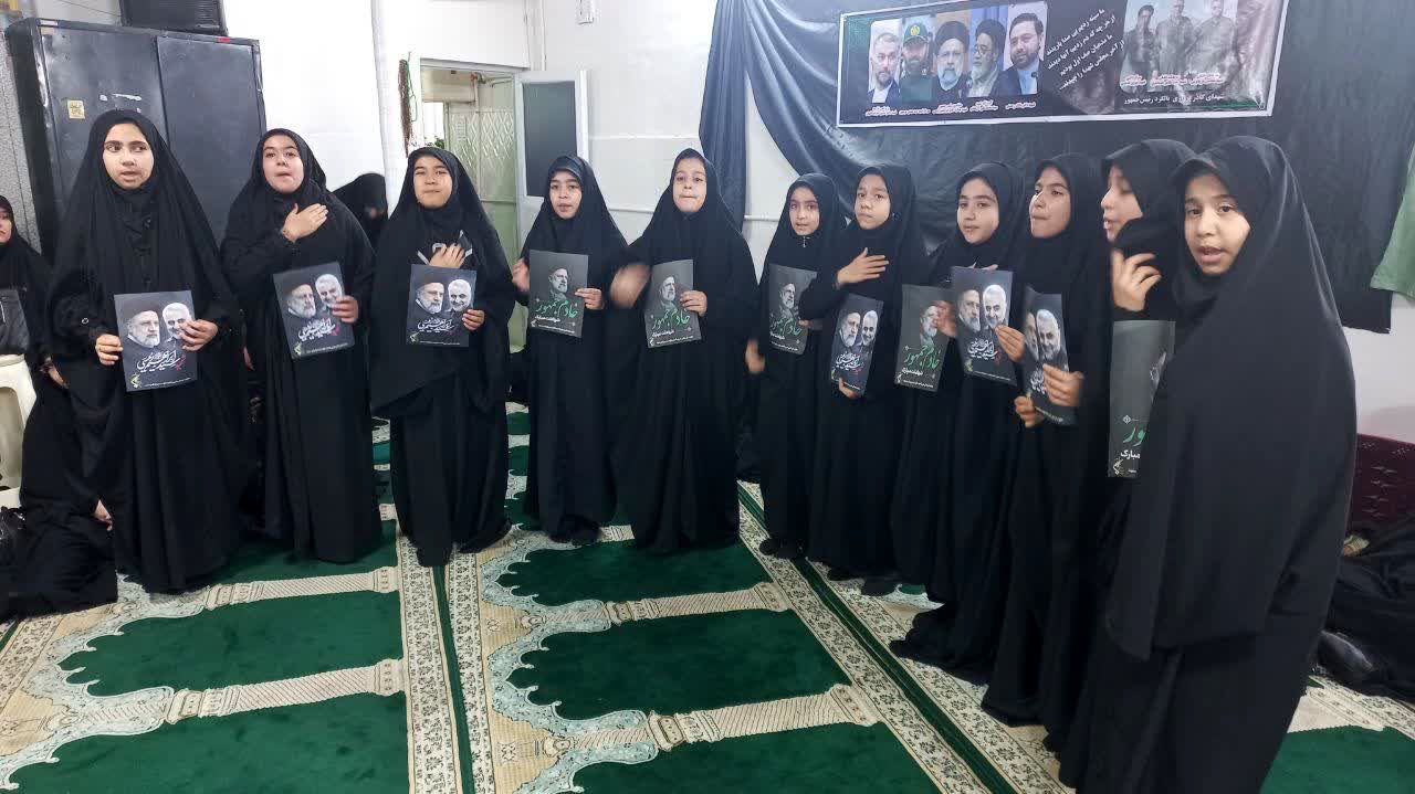 مراسم بزرگداشت شهید جمهور و هیات همراه در پایگاه بسیج زهرای اطهر مشهد