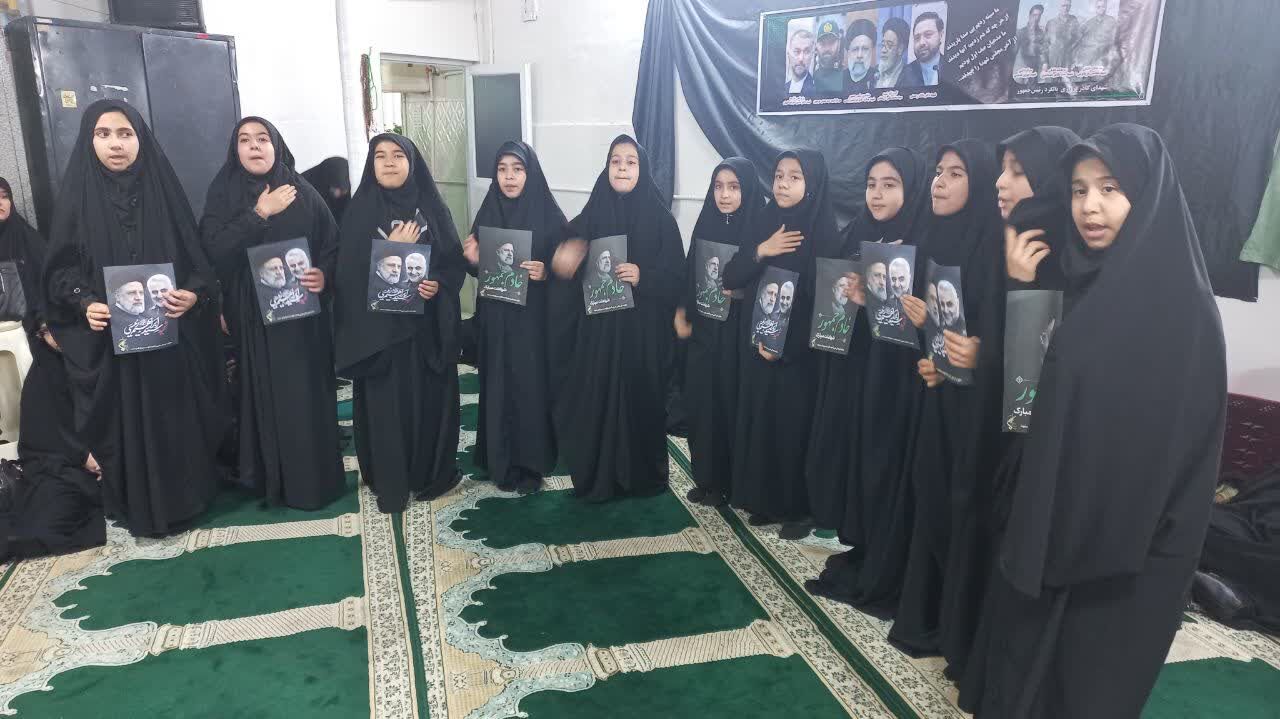 مراسم بزرگداشت شهید جمهور و هیات همراه در پایگاه بسیج زهرای اطهر مشهد