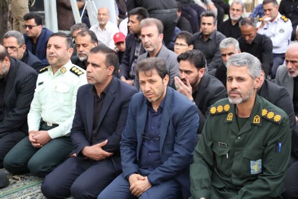 مراسم سوگواری شهدای خدمت در گلزار شهدای شهرستان گلپایگان