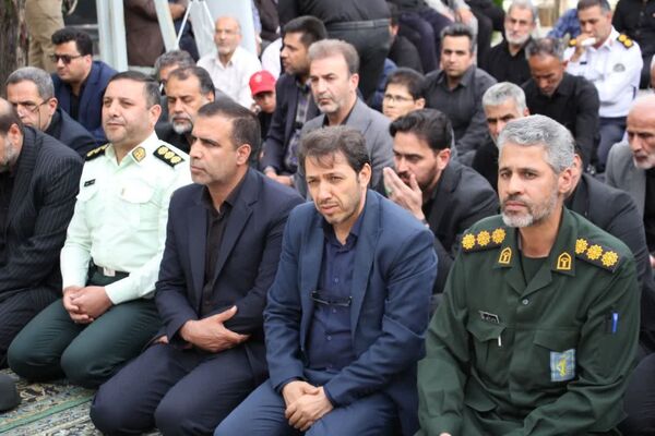 مراسم سوگواری شهدای خدمت در گلزار شهدای شهرستان گلپایگان