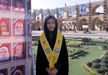 متحد و استوار در برابر استکبار؛ شعار یکپارچه دانش آموزان یزد در حماسه ۱۳ آبان