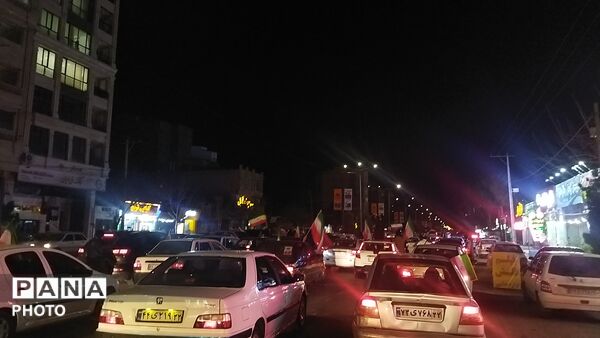 رژه ماشینی در بلوار فضل نیشابور 