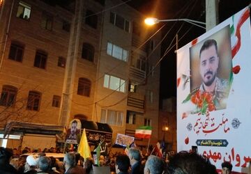 مراسم وداع با پیکر شهید سروان مهدی رجبی 