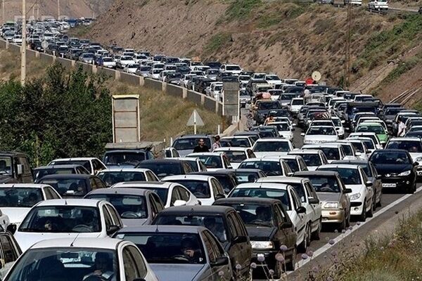 ترافیک سنگین در مسیر بازگشت چالوس به تهران