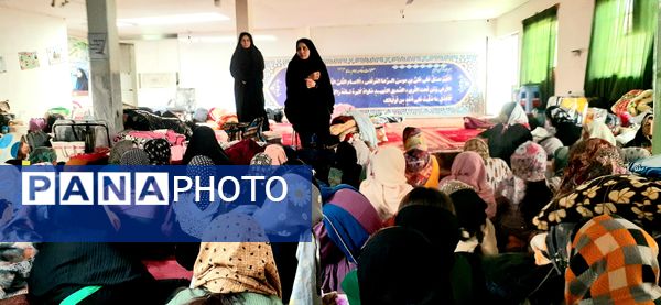 مراسم اعتکاف مادر دختری در مسجد صاحب الزمان آشخانه