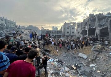 شهادت ۱۲ فلسطینی در حمله اشغالگران به اردوگاه‌ آوارگان در خان‌یونس